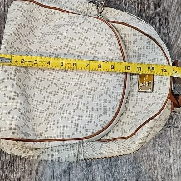 Michael KorsWomen's White Michael Signature Large Backpack - Picture 11 of 14